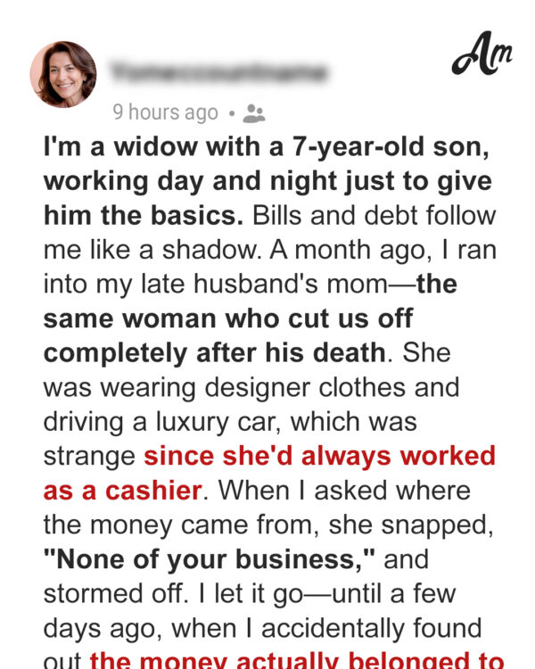 After My Husband’s Death, My MIL Started Living a Luxurious Life—Until I Found Out Where Her Money Came From