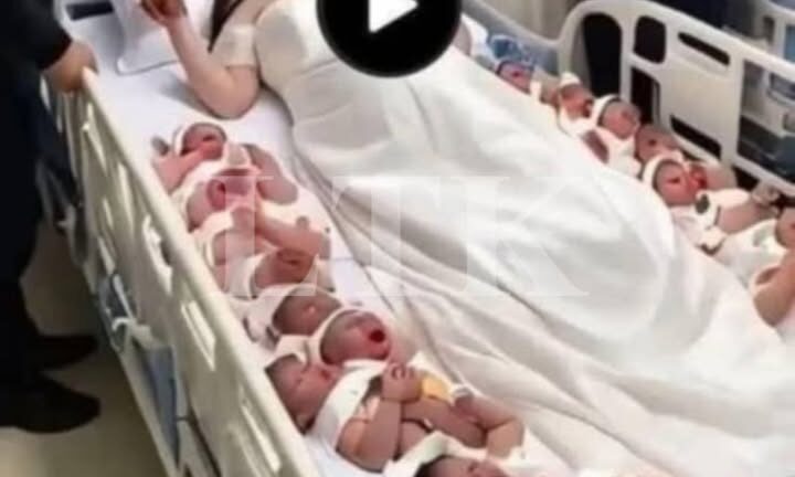 A 23-year-old woman gives birth to 14 children in…