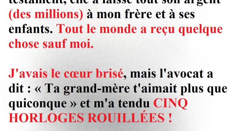 Linda hérite des vieilles horloges de sa grand-mère et son frère cupide obtient une maison, et elle a gagné près de 200 000 $ – Histoire du jour