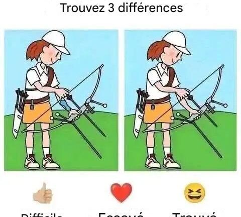 Repérez 3 différences entre les photos de l’archère en 15 secondes !