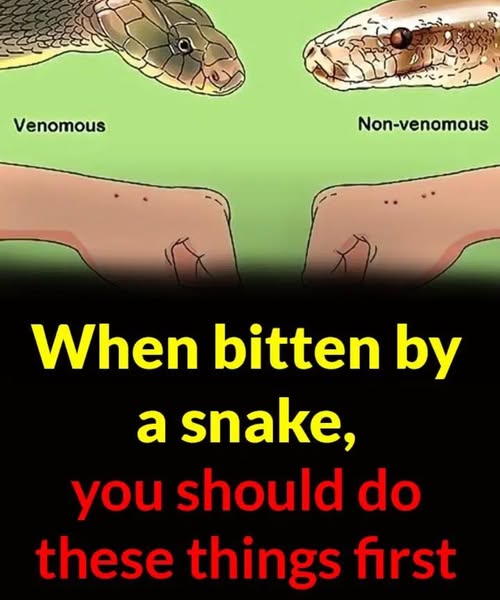 When bitten by a snake, you should do these things first