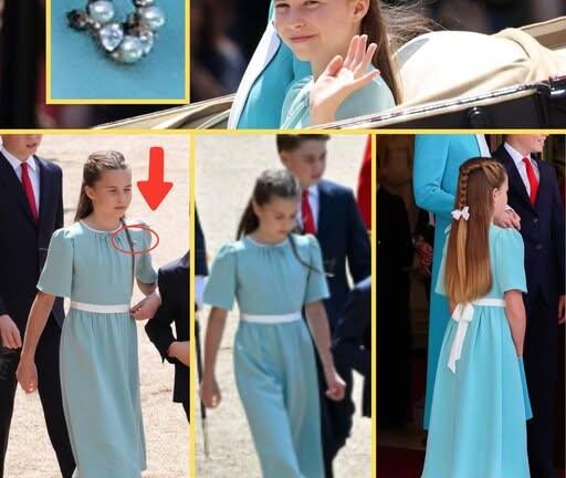 😱“Absolutely Jaw-Dropping!” Princess Charlotte, 10, Captivates Millions in Elegant Teal Dress and Iconic Diamond Brooch Once Owned by the Queen – The Secret Meaning Behind Her Outfit Will Leave You Speechless!