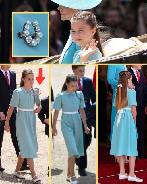 😱“Absolutely Jaw-Dropping!” Princess Charlotte, 10, Captivates Millions in Elegant Teal Dress and Iconic Diamond Brooch Once Owned by the Queen – The Secret Meaning Behind Her Outfit Will Leave You Speechless!