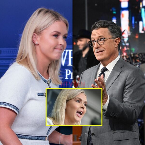 “Karoline Leavitt Shocks Live Audience, Yells ‘You’re a Joke!’ at Stephen Colbert – Late Show Canceled in Explosive Fallout!”