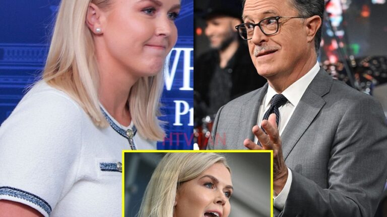 “Karoline Leavitt Shocks Live Audience, Yells ‘You’re a Joke!’ at Stephen Colbert – Late Show Canceled in Explosive Fallout!”