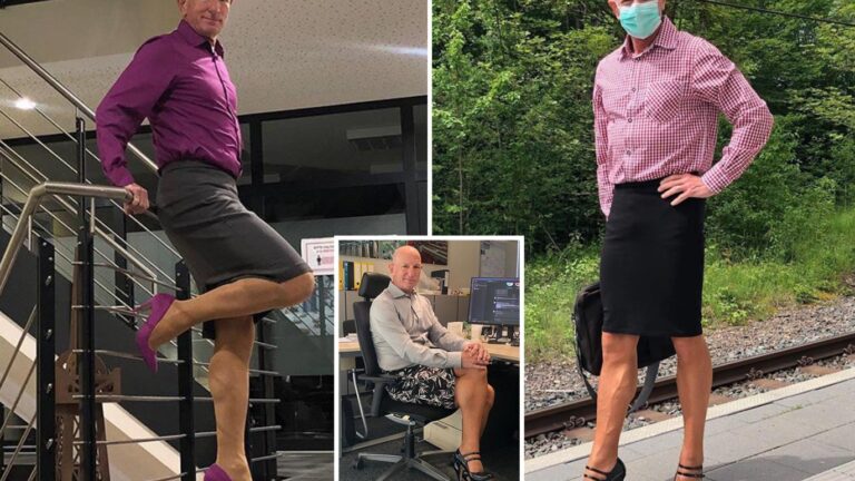 Straight, happily married man loves to wear heels and skirts