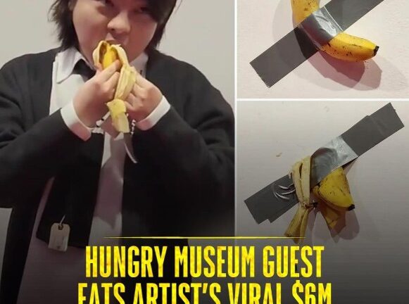 Artist’s infamous $6M banana that was duct-taped to a museum wall meets a tragic fate — again: ‘The security team acted quickly and calmly’