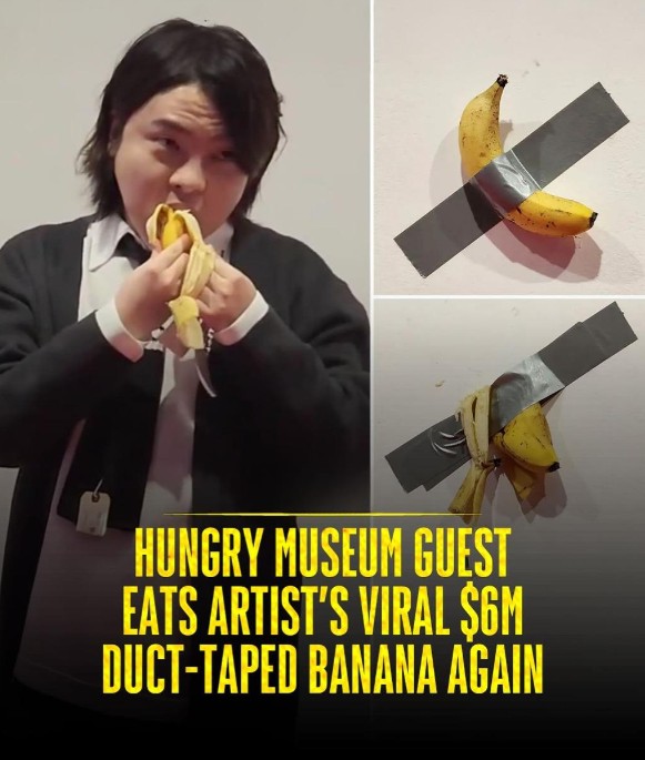 Artist’s infamous $6M banana that was duct-taped to a museum wall meets a tragic fate — again: ‘The security team acted quickly and calmly’
